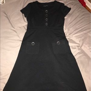 Banana Republic 2Black button A line dress Used